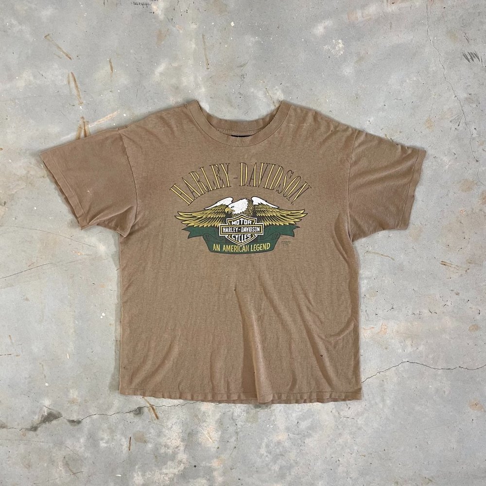 Rare Harley Davidson 3D Emblem tee